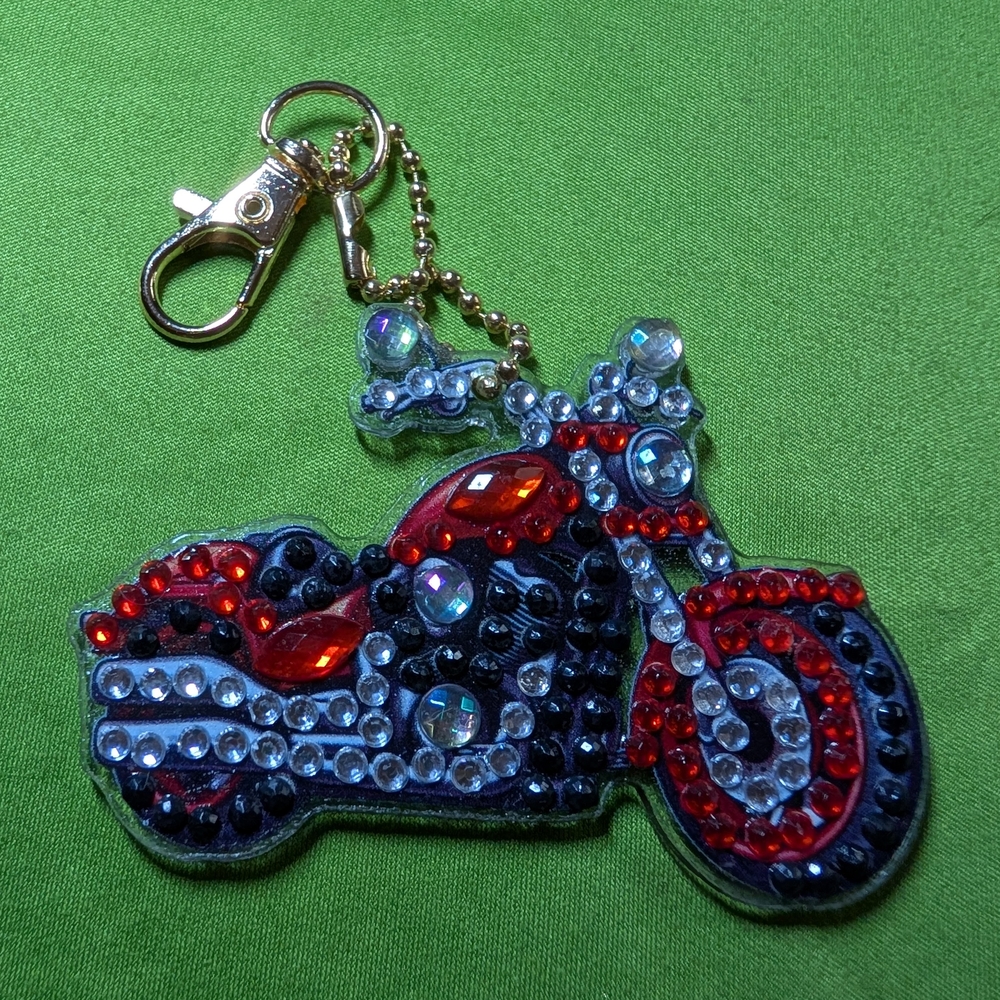 5 For $10 Crystal Motorcycle Keychain